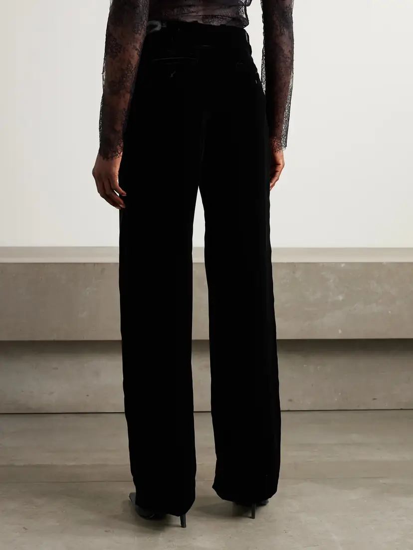 Alexander McQueen Velvet Straight-leg Pants | Thumbnail 4