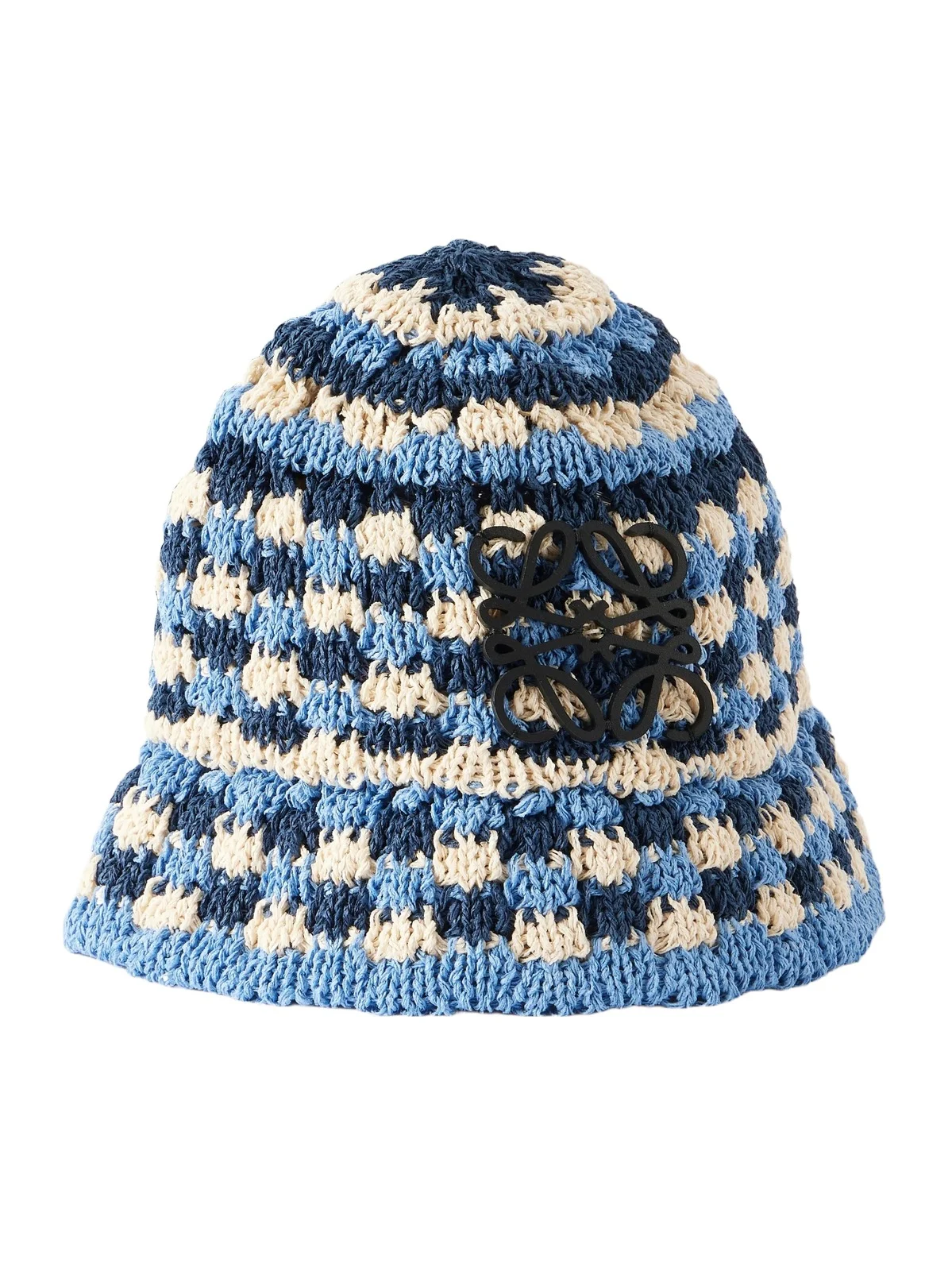 + Paula's Ibiza Anagram Appliquéd Crochet-knit Paper-blend Bucket Hat + Paula's Ibiza Anagram Appliquéd Crochet-knit Paper-blend Bucket Hat
