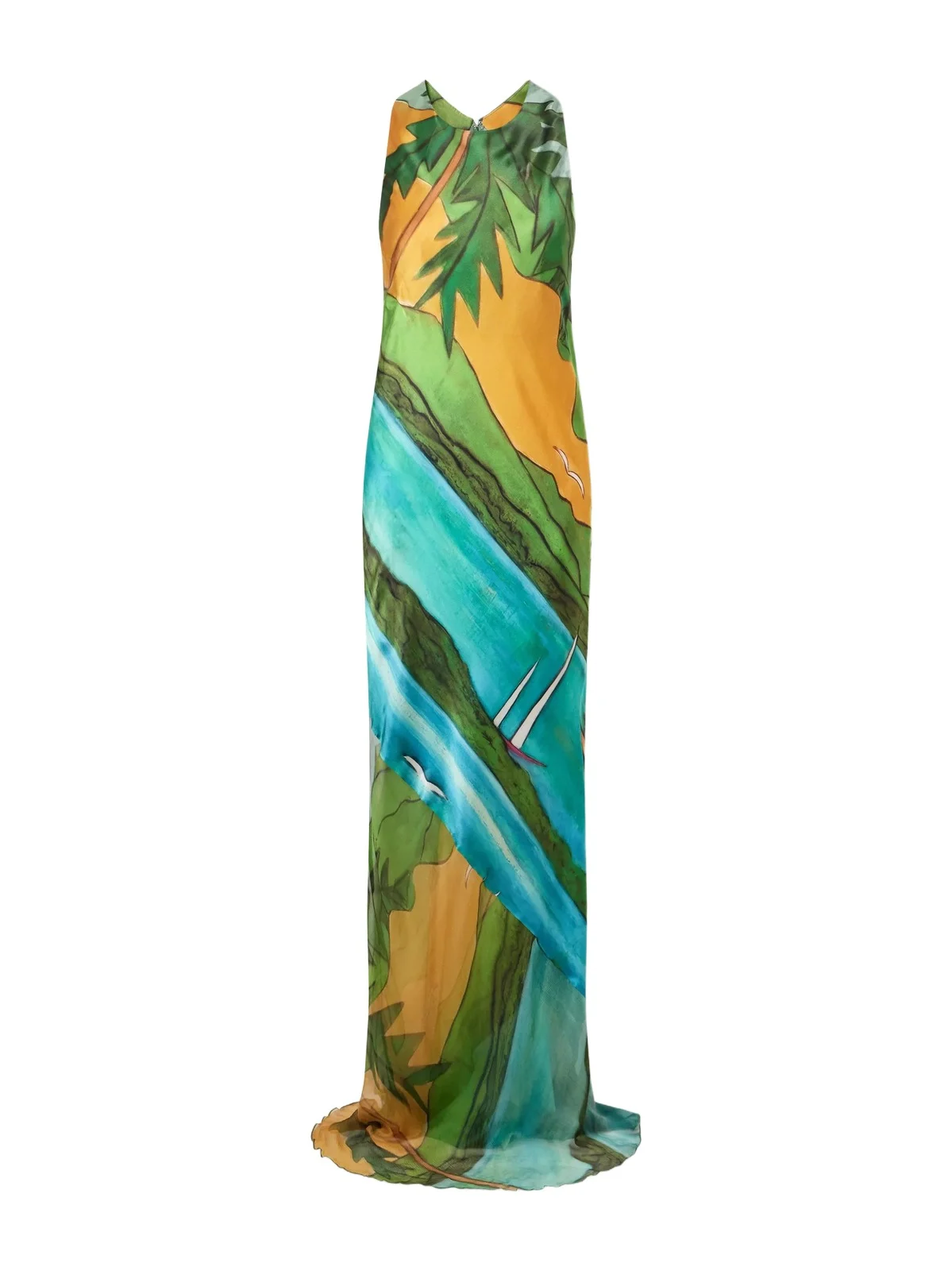 Magdalena Printed Silk-blend Satin Maxi Dress Magdalena Printed Silk-blend Satin Maxi Dress