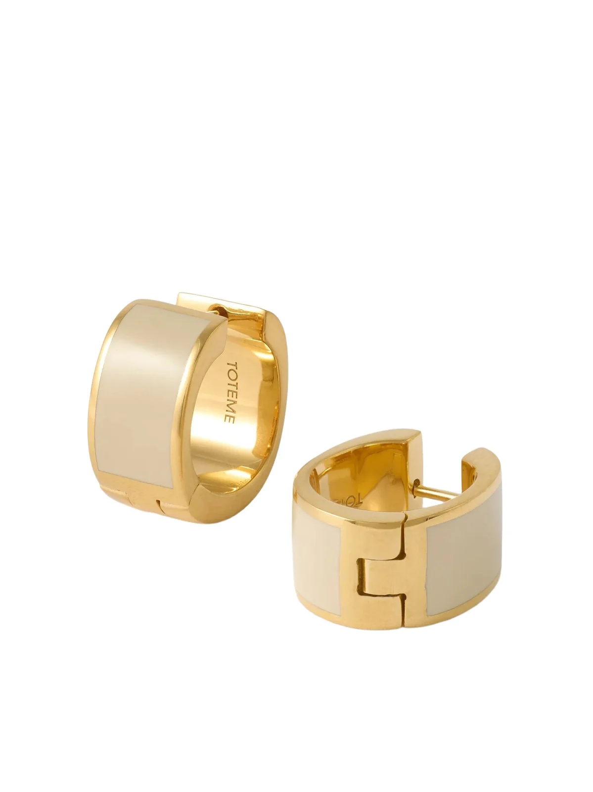 Gold-plated Enamel Hoop Earrings Gold-plated Enamel Hoop Earrings