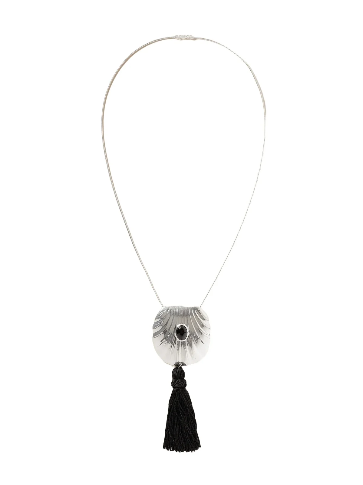Juju Vera Petra Silver Onyx Necklace