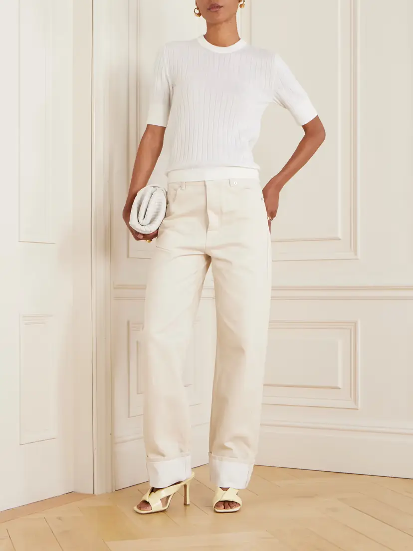 Bottega Veneta Ribbed Wool T-shirt | Thumbnail 2 Bottega Veneta Ribbed Wool T-shirt | Thumbnail 2