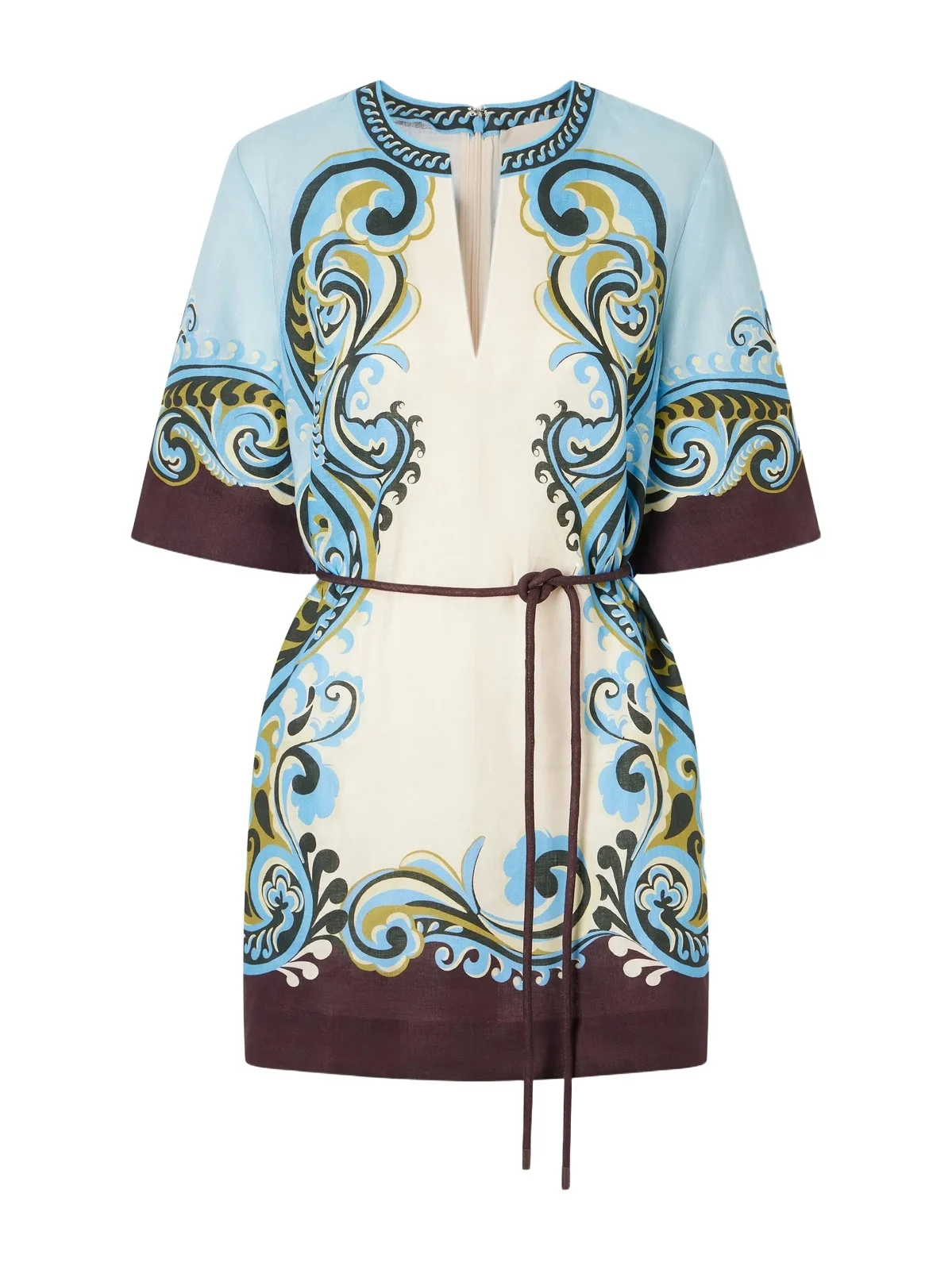 Natalia Printed Linen Mini Dress Natalia Printed Linen Mini Dress