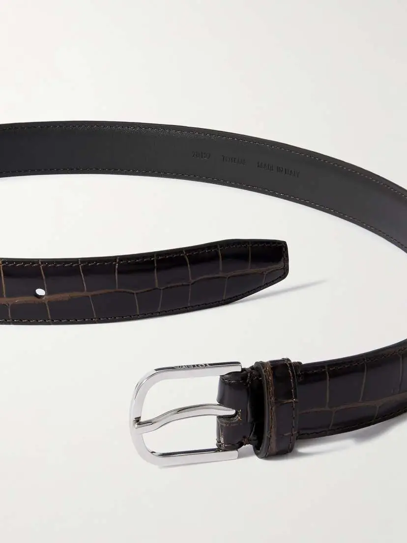TOTEME Croc-effect Leather Belt | Thumbnail 3 TOTEME Croc-effect Leather Belt | Thumbnail 3
