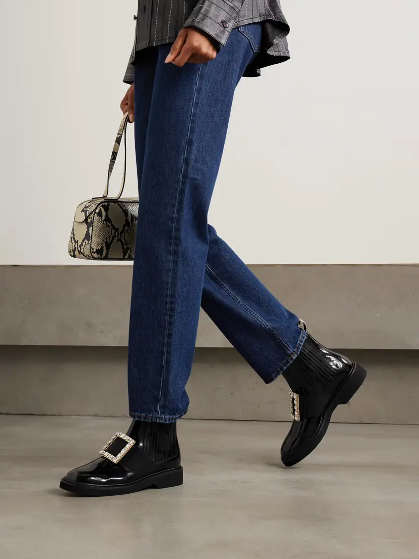 Roger Vivier Viv Ranger Crystal-embellished Patent-leather Chelsea Boots | Thumbnail 2 Roger Vivier Viv Ranger Crystal-embellished Patent-leather Chelsea Boots | Thumbnail 2