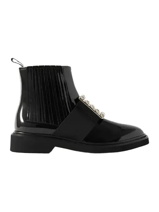 Viv Ranger Crystal-embellished Patent-leather Chelsea Boots Viv Ranger Crystal-embellished Patent-leather Chelsea Boots