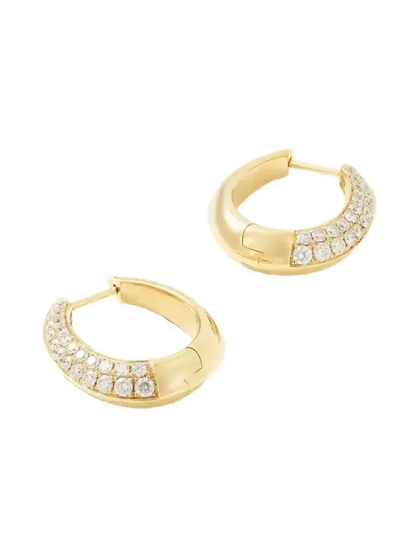 18-karat Gold Diamond Hoop Earrings 18-karat Gold Diamond Hoop Earrings
