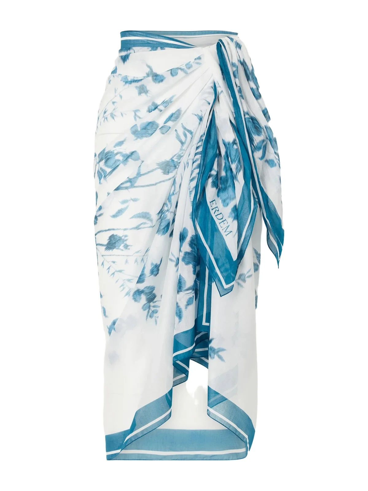 Erdem Floral-print Cotton-voile Pareo