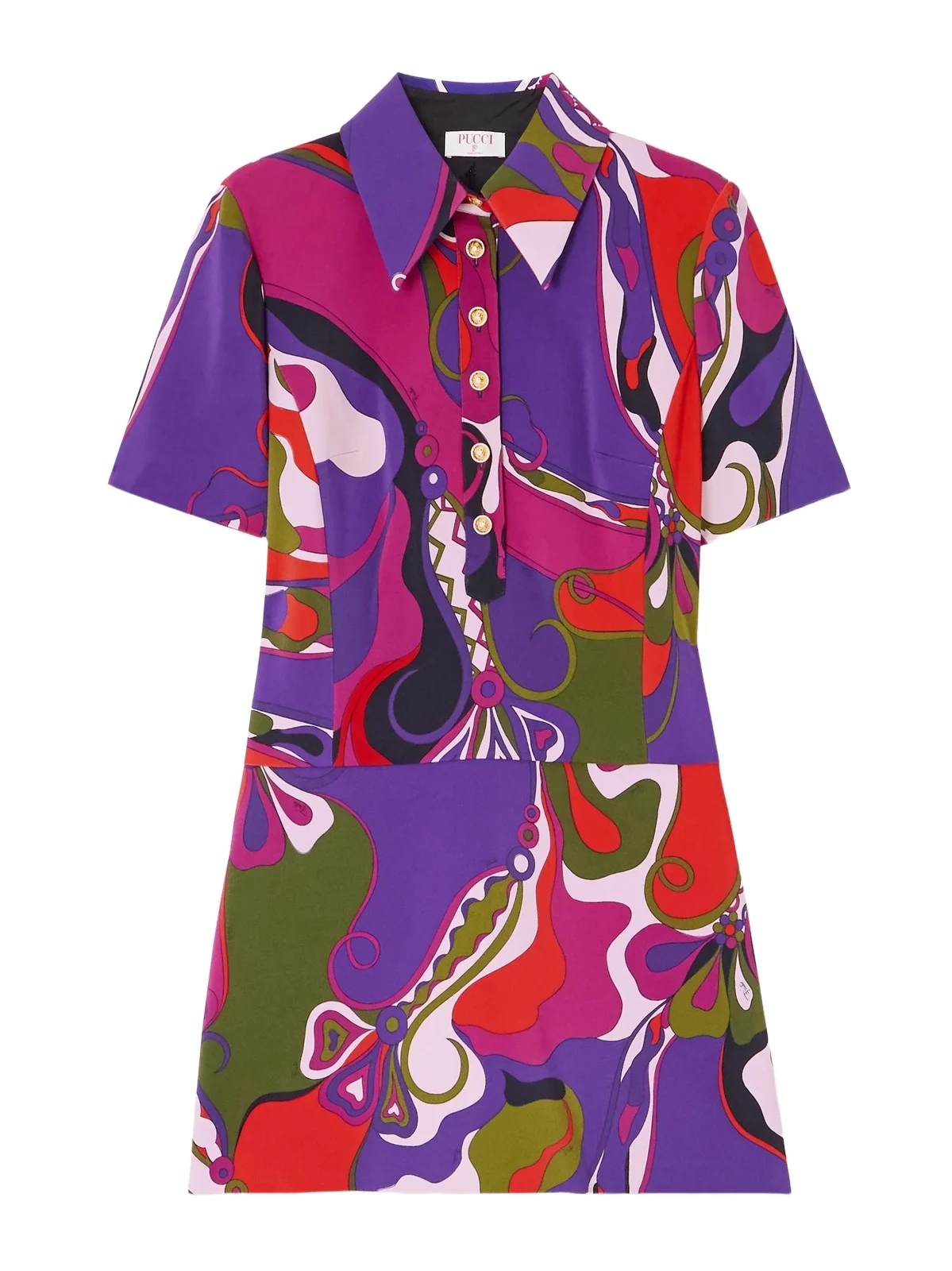Printed Cady Mini Dress