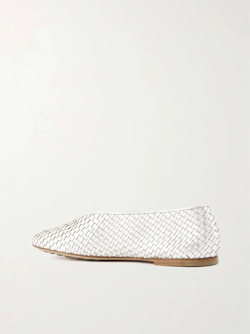 Bottega Veneta Rosa Metallic Intrecciato Leather Ballet Flats | Thumbnail 3 Bottega Veneta Rosa Metallic Intrecciato Leather Ballet Flats | Thumbnail 3