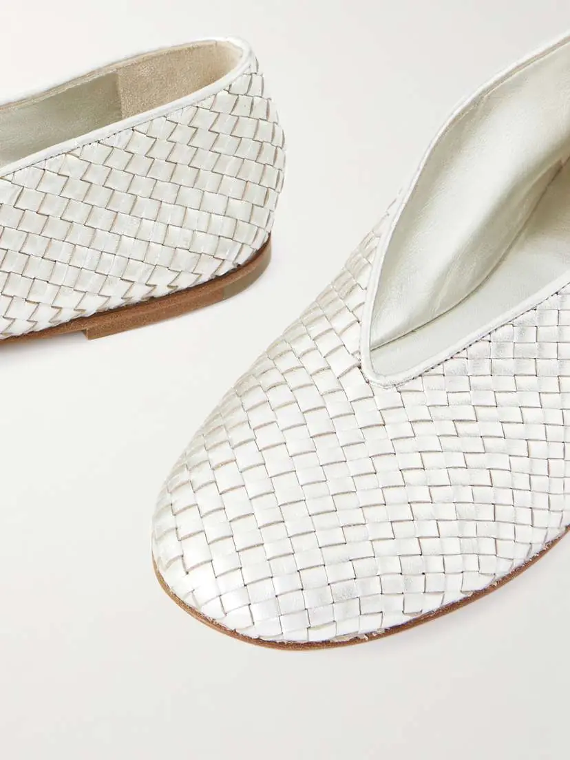 Bottega Veneta Rosa Metallic Intrecciato Leather Ballet Flats | Thumbnail 4 Bottega Veneta Rosa Metallic Intrecciato Leather Ballet Flats | Thumbnail 4