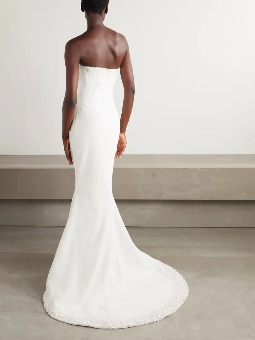 Clio Peppiatt Olympia Strapless Embellished Tulle Gown | Thumbnail 3 Clio Peppiatt Olympia Strapless Embellished Tulle Gown | Thumbnail 3
