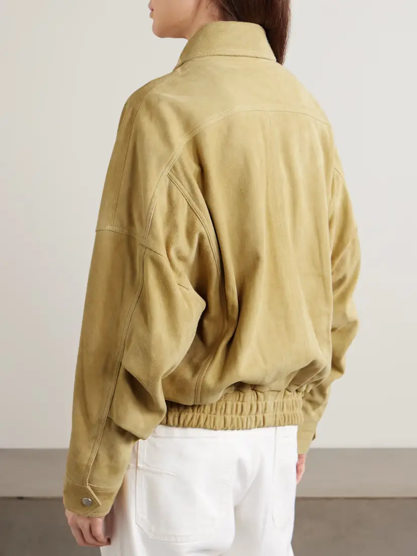 Nour Hammour Dalma Suede Bomber Jacket | Thumbnail 3 Nour Hammour Dalma Suede Bomber Jacket | Thumbnail 3