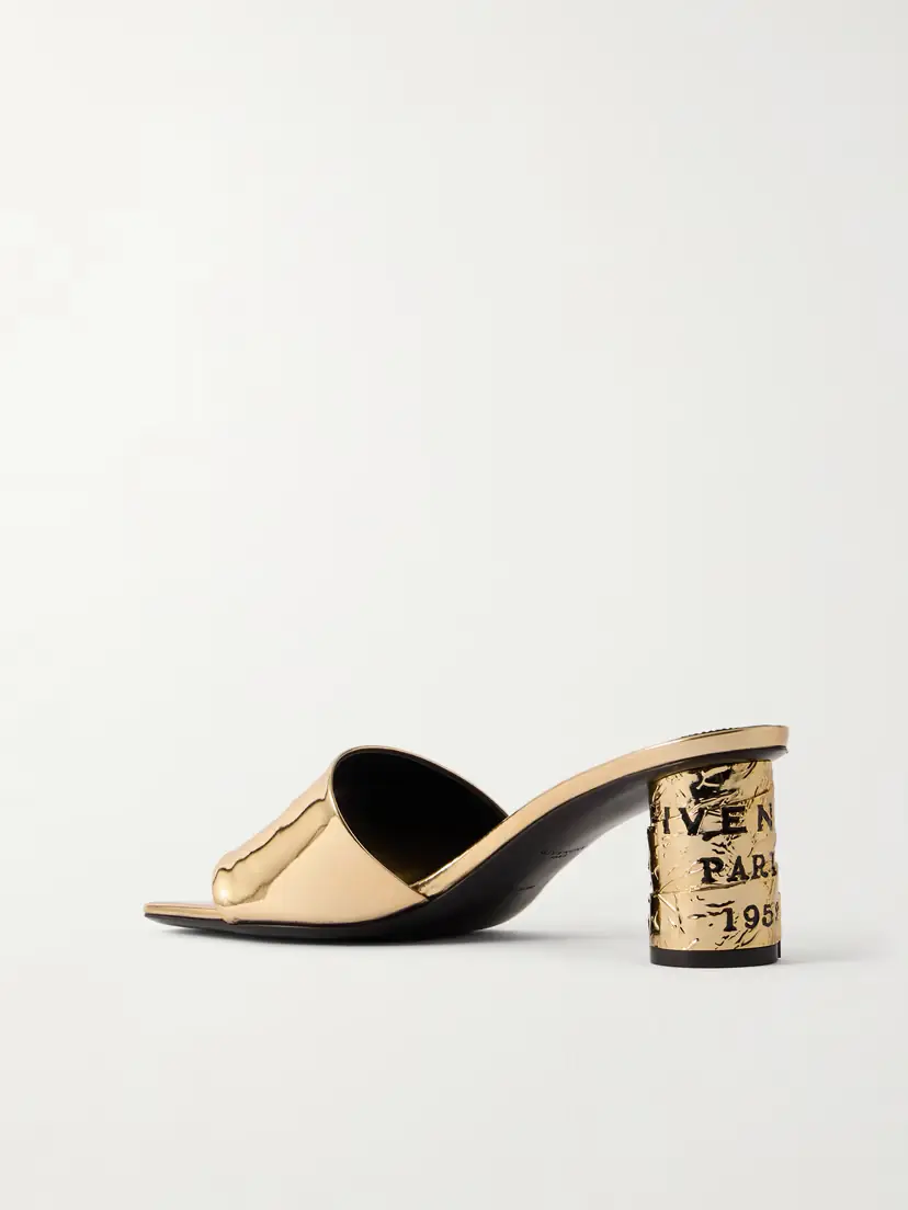 Givenchy Tape Metallic Leather Mules | Thumbnail 3 Givenchy Tape Metallic Leather Mules | Thumbnail 3