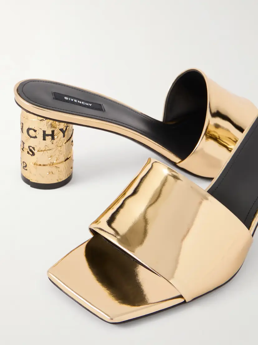 Givenchy Tape Metallic Leather Mules | Thumbnail 5 Givenchy Tape Metallic Leather Mules | Thumbnail 5