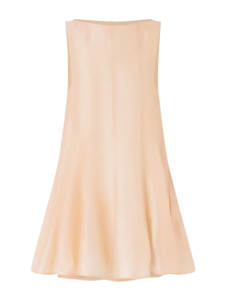 Khaite Mags Paneled Satin-twill Mini Dress | Image 1 Khaite Mags Paneled Satin-twill Mini Dress | Image 1
