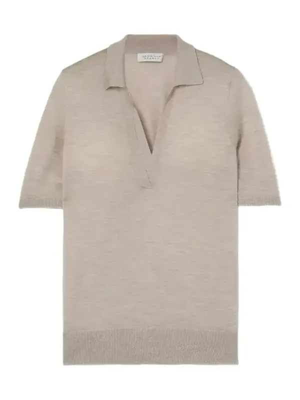 Frank Cashmere And Silk-blend Polo Shirt Frank Cashmere And Silk-blend Polo Shirt