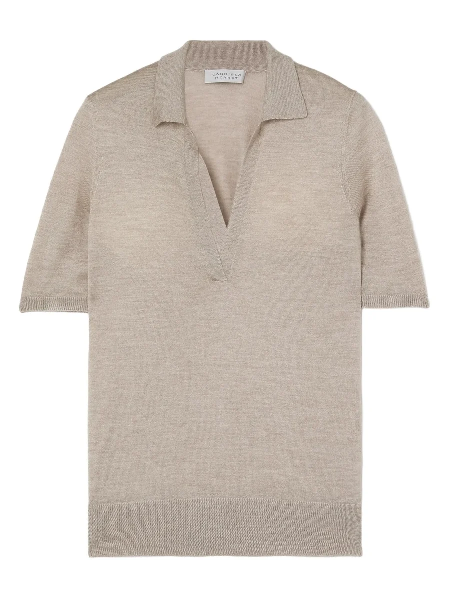 Frank Cashmere And Silk-blend Polo Shirt Frank Cashmere And Silk-blend Polo Shirt