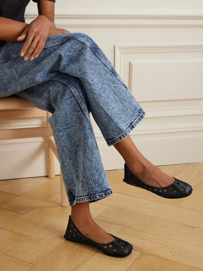 Alaïa Perforated Leather Ballet Flats | Thumbnail 2