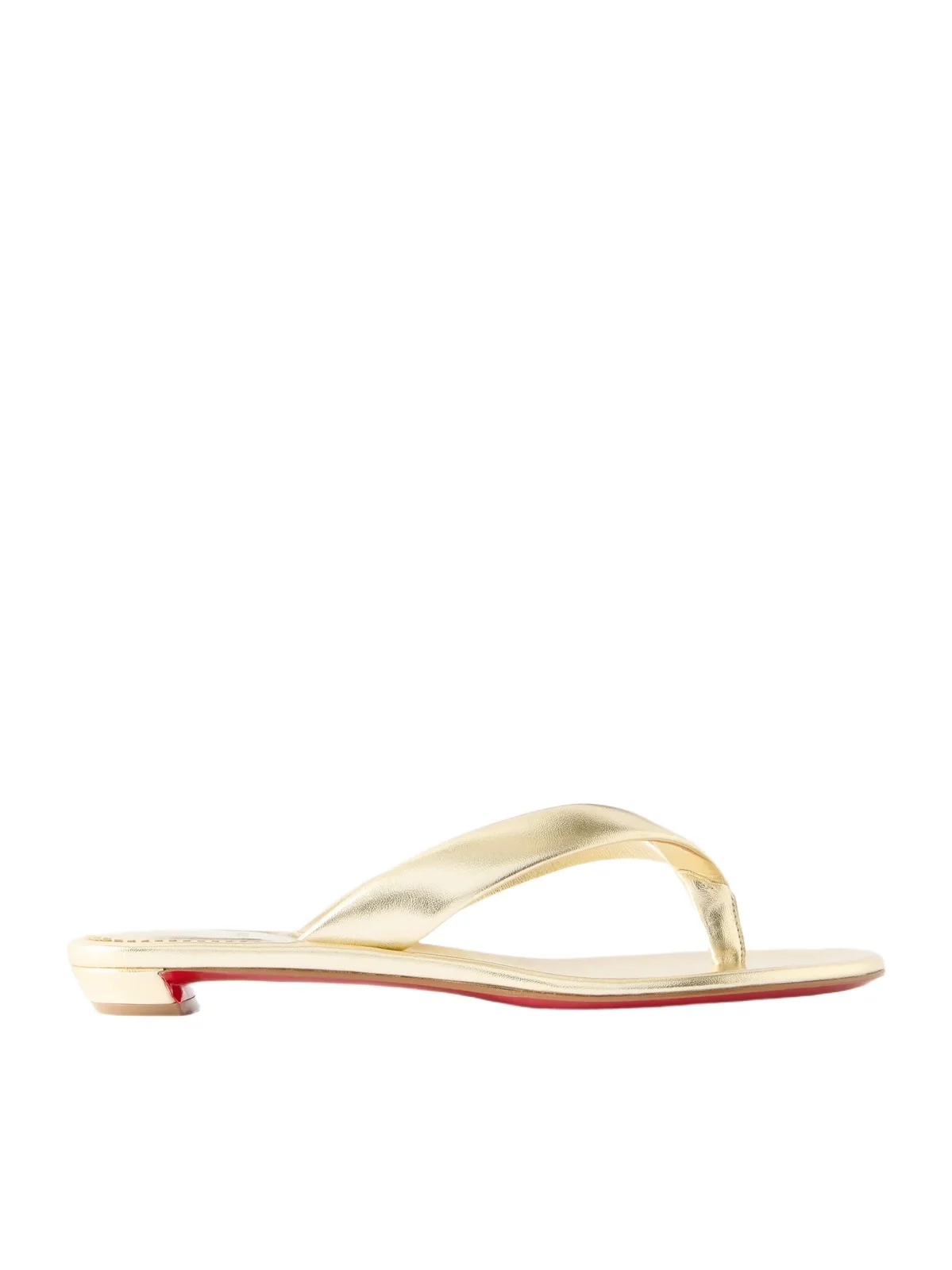 Miss Z Metallic Leather Thong Sandals