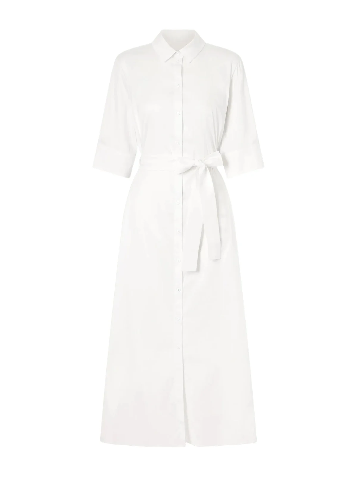 Cotton-blend Poplin Midi Dress Cotton-blend Poplin Midi Dress