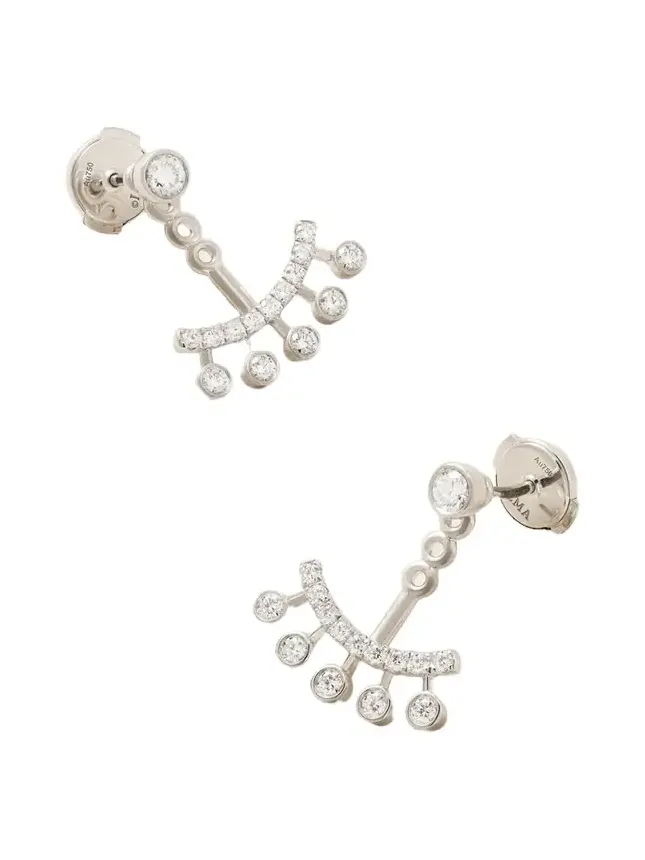 Dewdrop Jacket 18-karat White Gold Diamond Earrings Dewdrop Jacket 18-karat White Gold Diamond Earrings
