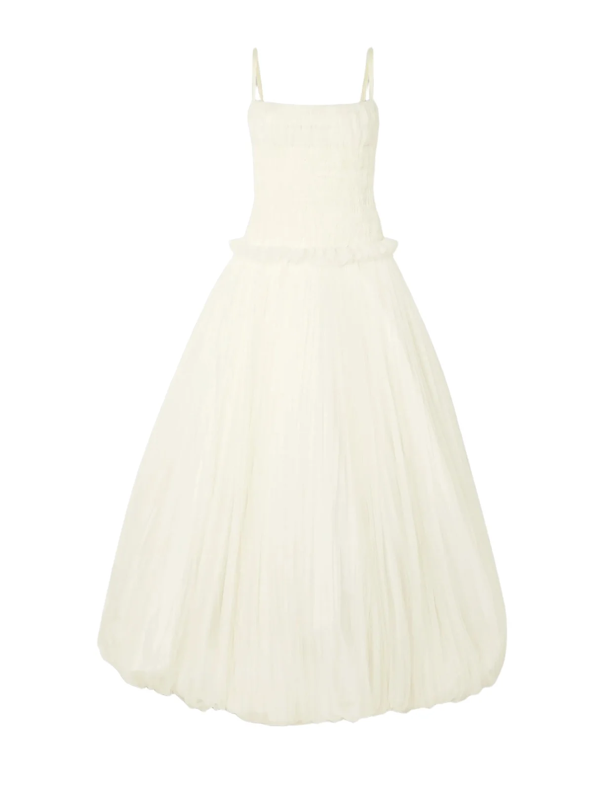 Guinevere Shirred Grosgrain-trimmed Tulle Gown Guinevere Shirred Grosgrain-trimmed Tulle Gown