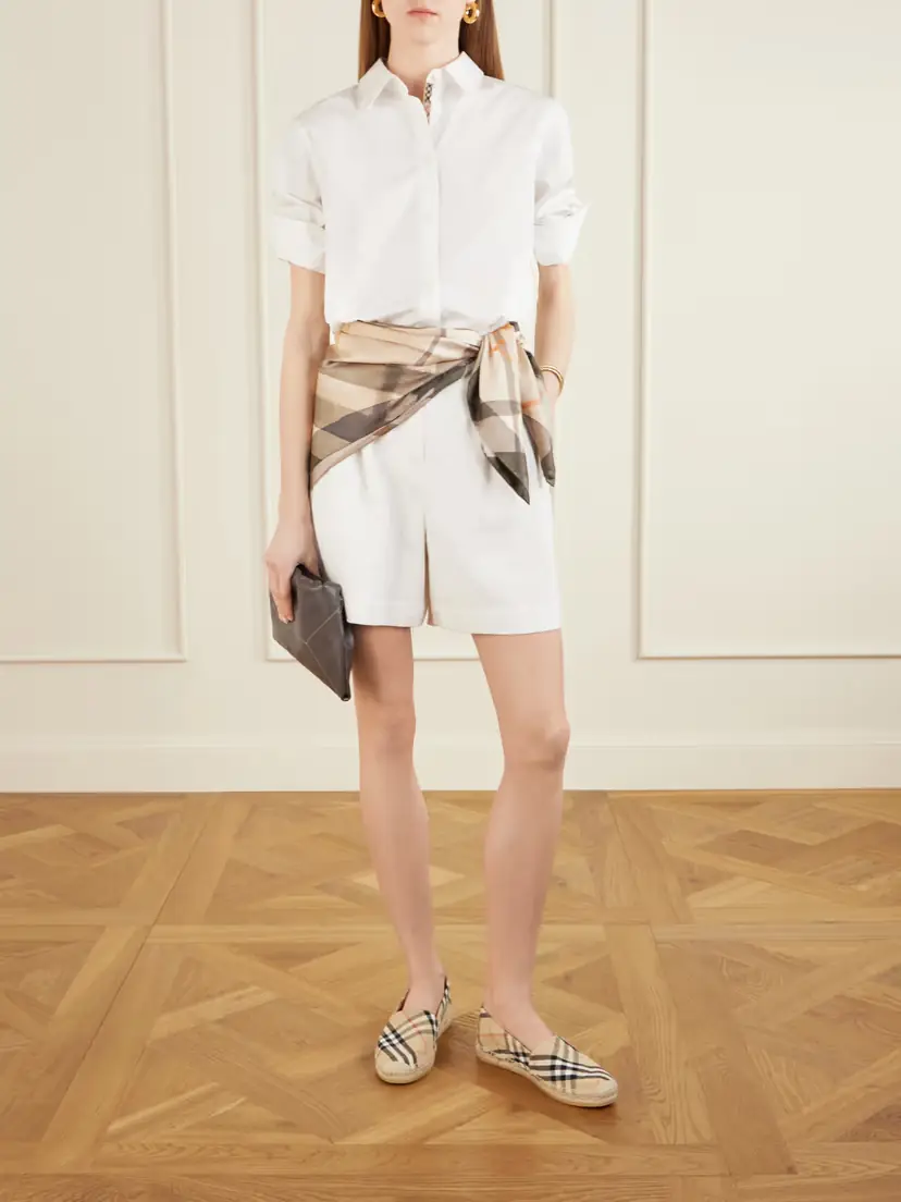 Burberry Lf Mews Check Flat Espadrillas | Thumbnail 4