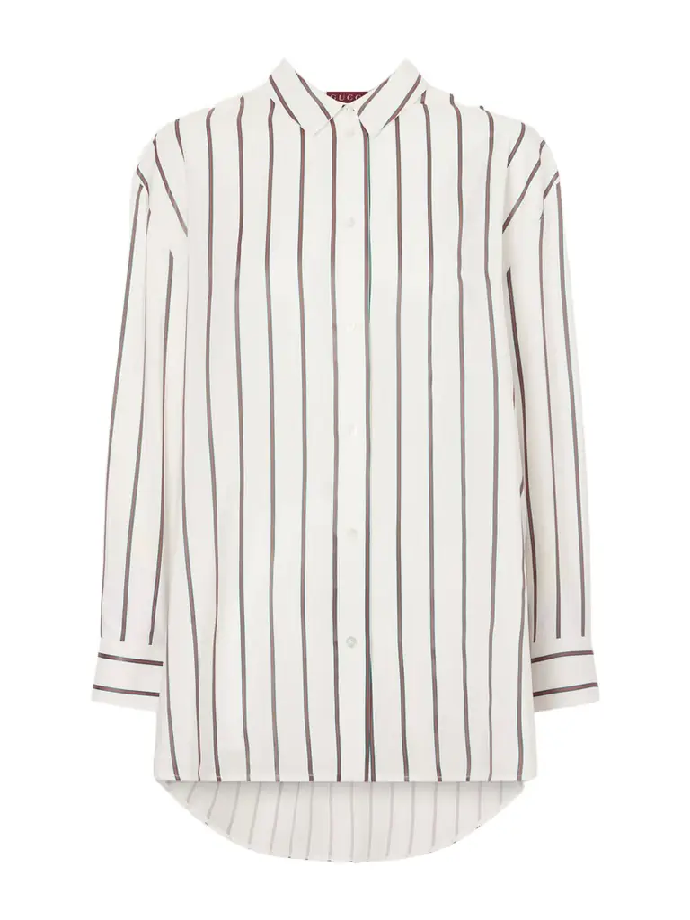 Gucci Striped Silk-blend Shirt | Image 1 Gucci Striped Silk-blend Shirt | Image 1