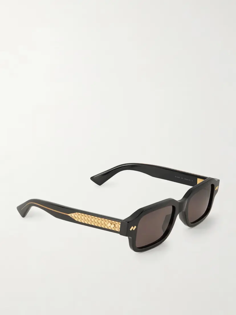 Bottega Veneta Eyewear Intrecciato Rectangular-frame Acetate Sunglasses | Thumbnail 3 Bottega Veneta Eyewear Intrecciato Rectangular-frame Acetate Sunglasses | Thumbnail 3