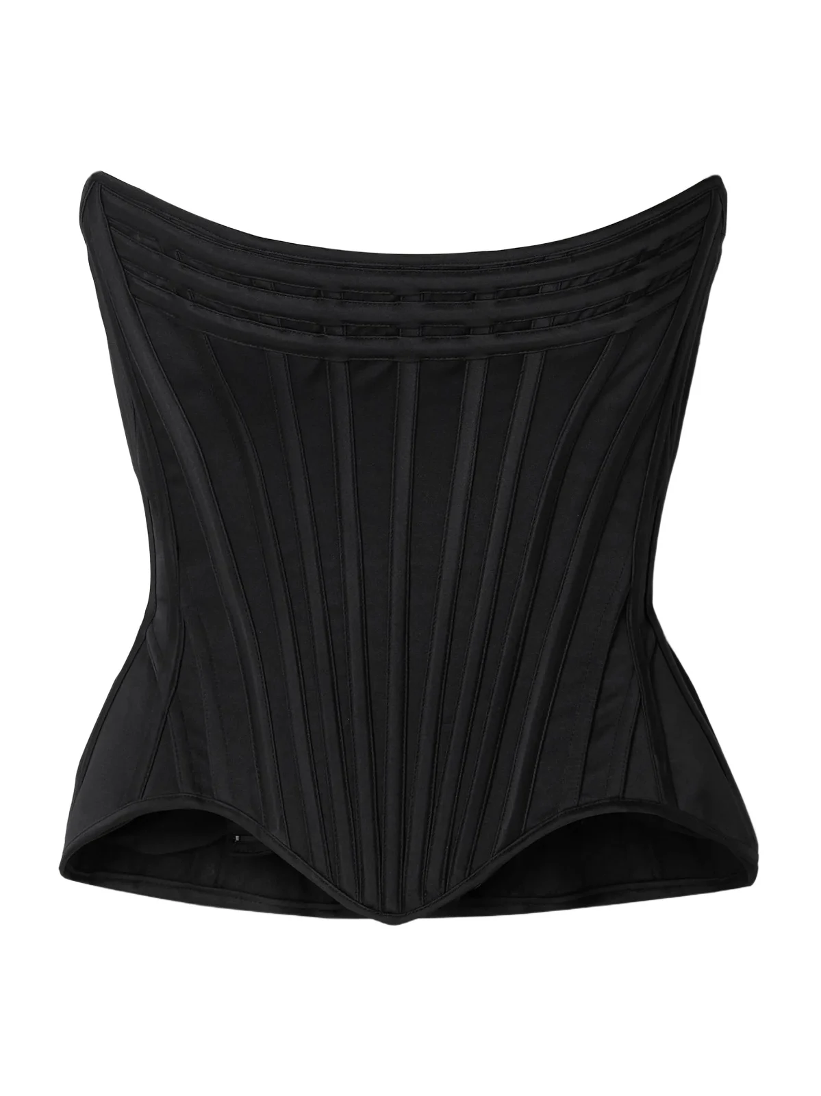 Wasp Strapless Recycled-satin Bustier Top Wasp Strapless Recycled-satin Bustier Top