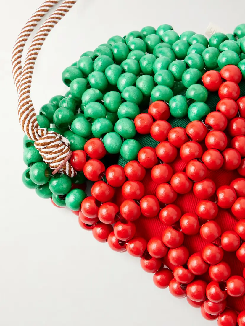 ALÉMAIS Strawberry Beaded Wood Shoulder Bag | Thumbnail 5 ALÉMAIS Strawberry Beaded Wood Shoulder Bag | Thumbnail 5