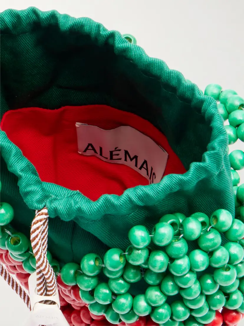 ALÉMAIS Strawberry Beaded Wood Shoulder Bag | Thumbnail 6 ALÉMAIS Strawberry Beaded Wood Shoulder Bag | Thumbnail 6