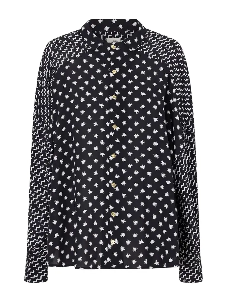 Estrellitas Y Olas Printed Satin Shirt Estrellitas Y Olas Printed Satin Shirt