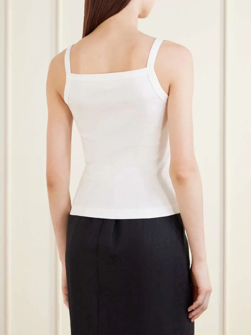 FLORE FLORE May Organic Cotton-jersey Tank | Thumbnail 4 FLORE FLORE May Organic Cotton-jersey Tank | Thumbnail 4