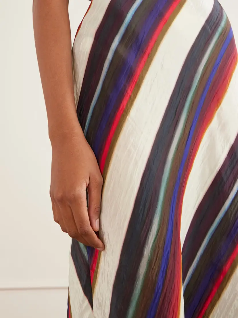 Christopher John Rogers Morris Striped Crinkle-satin Maxi Skirt | Thumbnail 5 Christopher John Rogers Morris Striped Crinkle-satin Maxi Skirt | Thumbnail 5