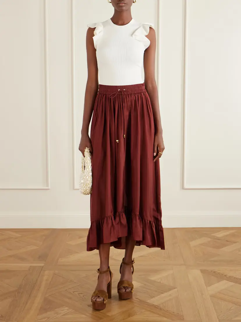 Zimmermann Aster Frill Racer Ribbed-knit Tank | Thumbnail 2 Zimmermann Aster Frill Racer Ribbed-knit Tank | Thumbnail 2