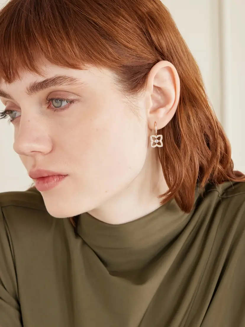 De Beers London Lotus By De Beers 18-karat Rose Gold Diamond Earrings | Thumbnail 4 De Beers London Lotus By De Beers 18-karat Rose Gold Diamond Earrings | Thumbnail 4