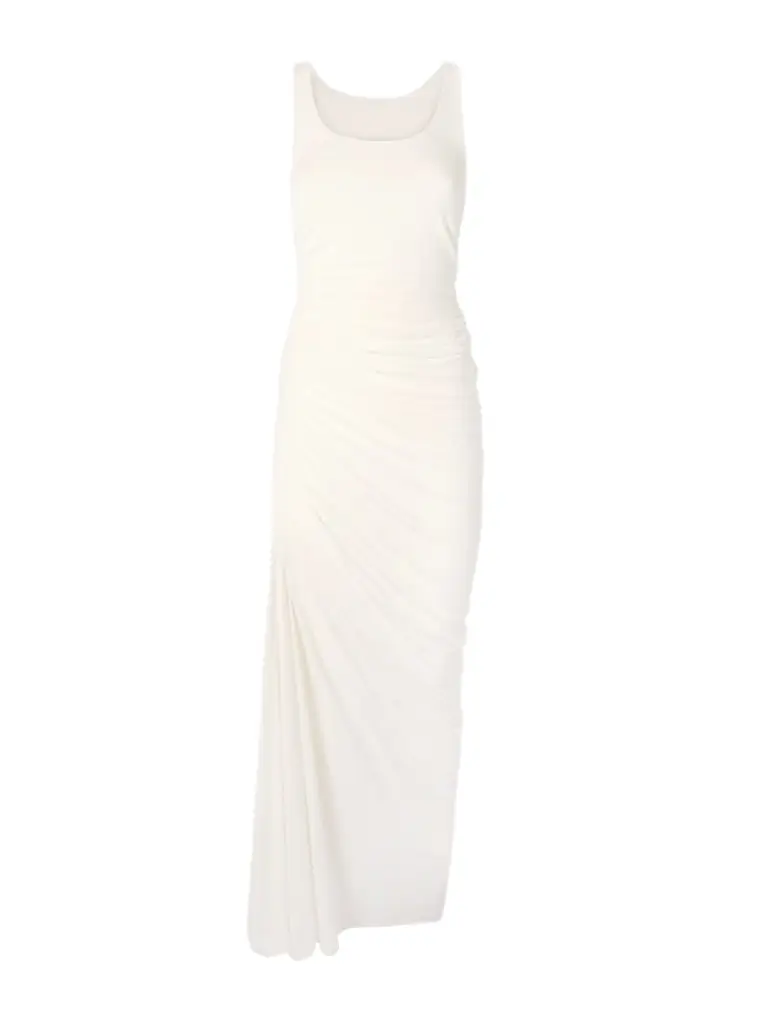 Alaïa Gathered Stretch-jersey Midi Dress | Image 1 Alaïa Gathered Stretch-jersey Midi Dress | Image 1