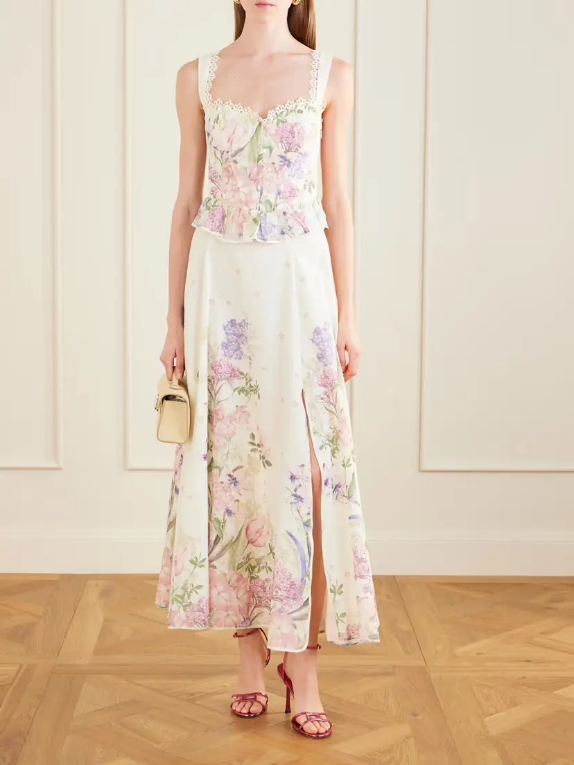 Charo Ruiz Ventine Floral-print Cotton-blend Maxi Skirt | Thumbnail 2 Charo Ruiz Ventine Floral-print Cotton-blend Maxi Skirt | Thumbnail 2
