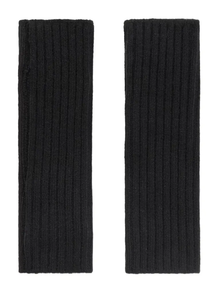 Yves Salomon Ribbed Cashmere Fingerless Mittens | Image 1 Yves Salomon Ribbed Cashmere Fingerless Mittens | Image 1