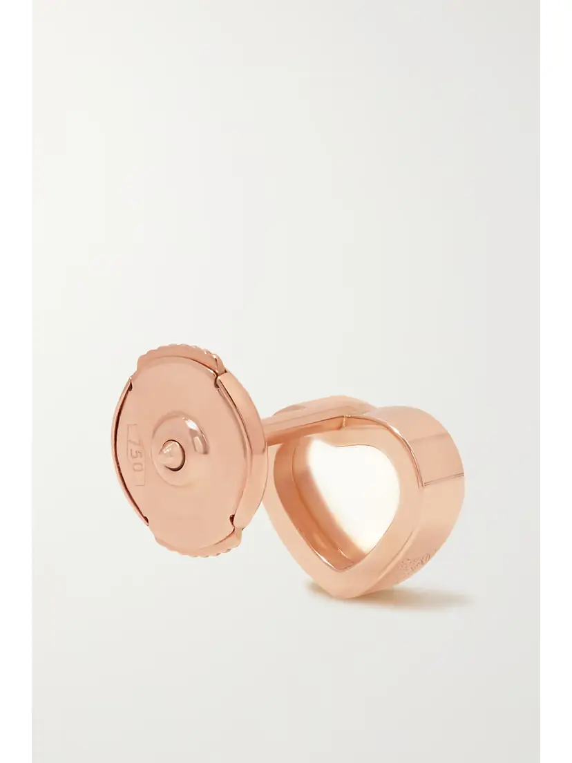 Chopard My Happy Hearts 18-karat Rose Gold Mother-of-pearl Single Earring | Thumbnail 4