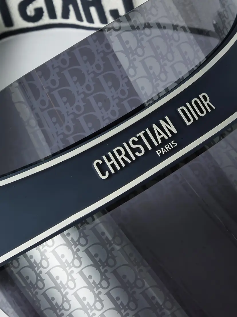 DIOR Eyewear Diorclub V1u Perspex And Cotton-blend Jacquard Visor | Thumbnail 4