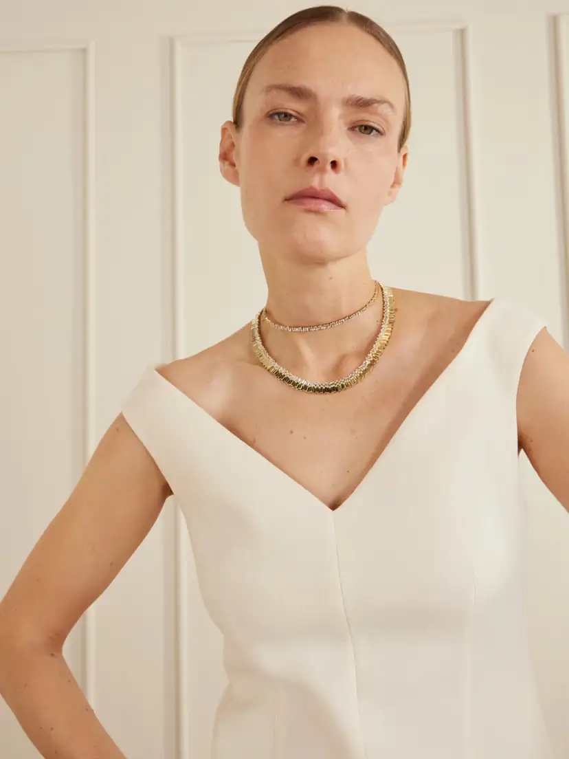 Suzanne Kalan 18-karat Gold Diamond Necklace | Thumbnail 2