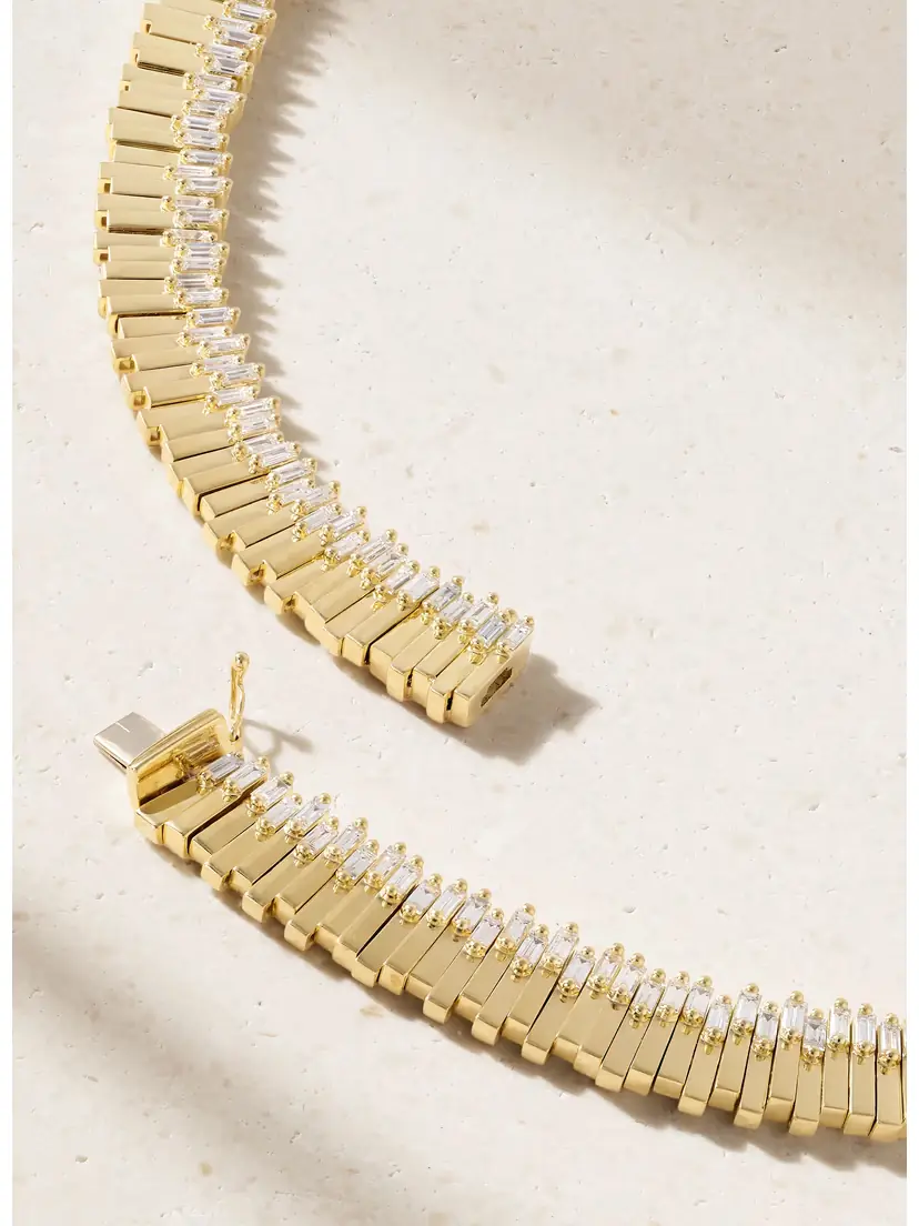 Suzanne Kalan 18-karat Gold Diamond Necklace | Thumbnail 3
