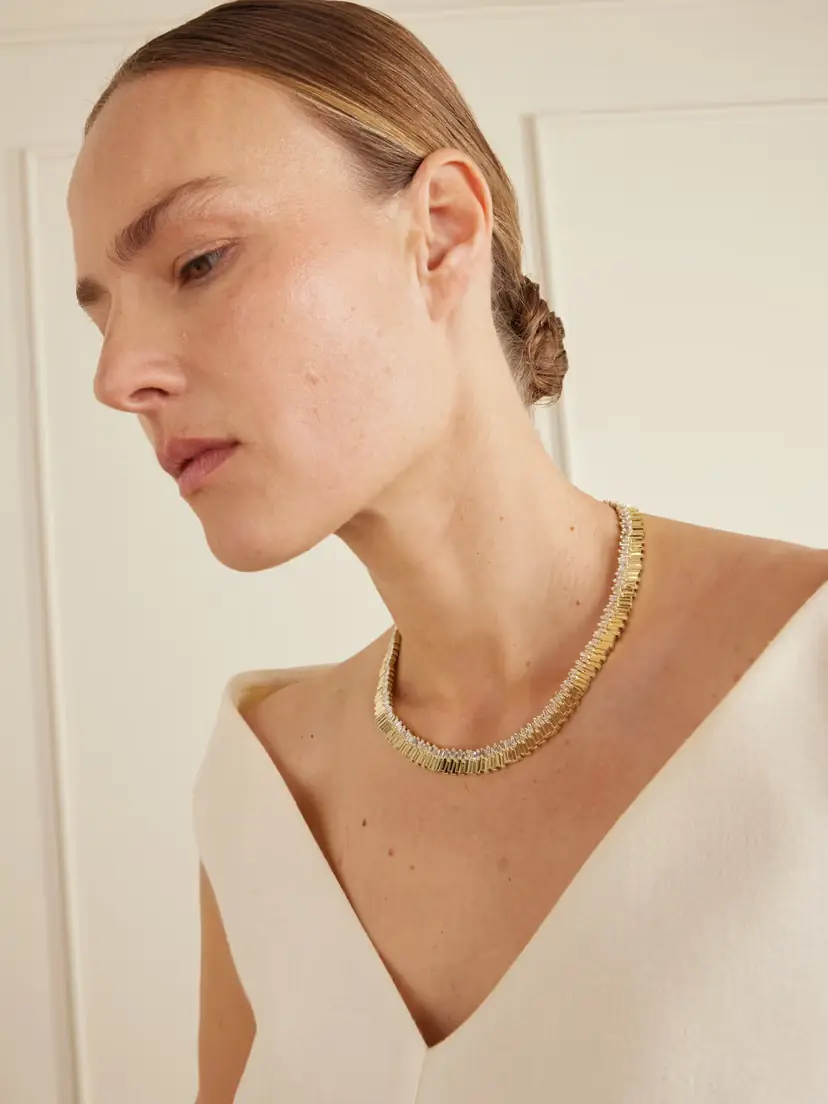 Suzanne Kalan 18-karat Gold Diamond Necklace | Thumbnail 5