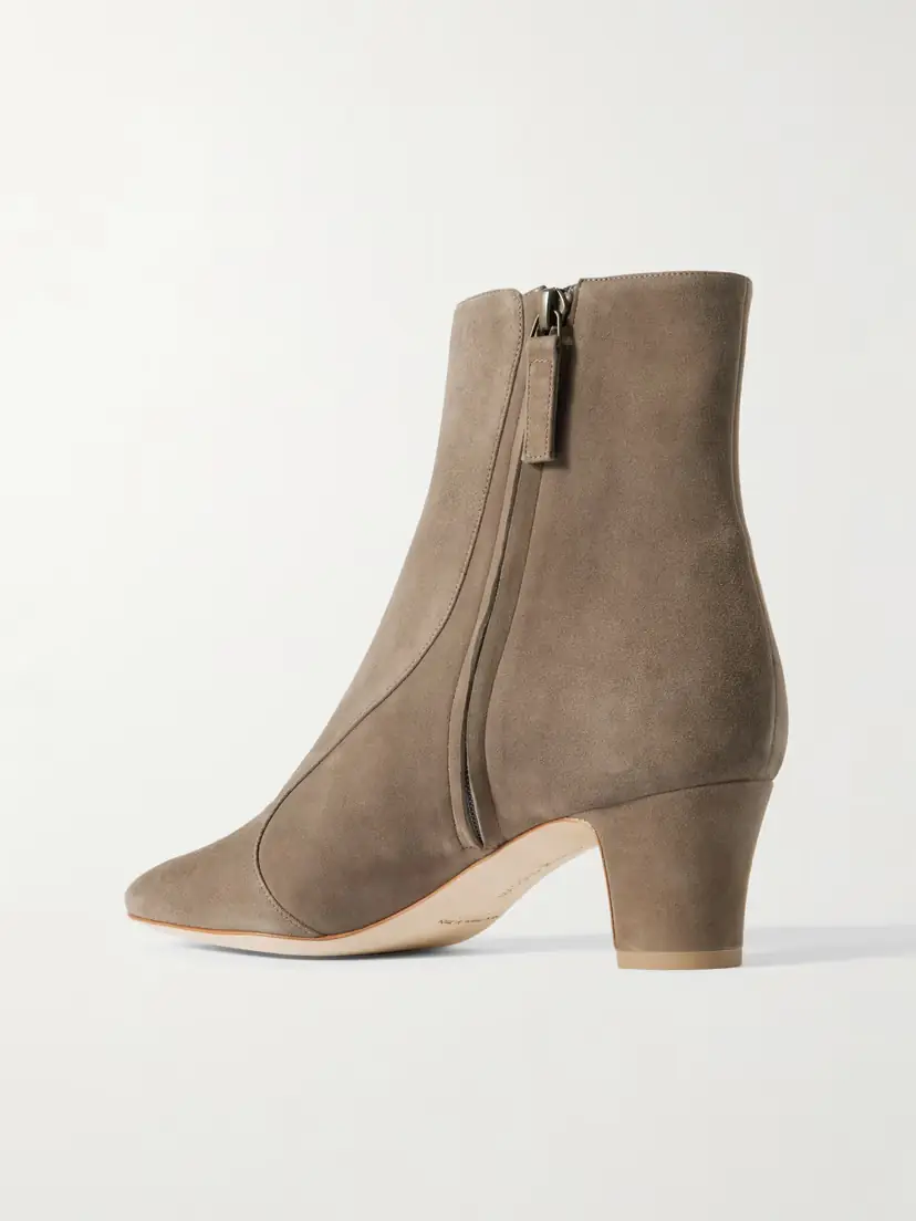 Manolo Blahnik Myconia 50 Suede Ankle Boots - Light | Thumbnail 3 Manolo Blahnik Myconia 50 Suede Ankle Boots - Light | Thumbnail 3