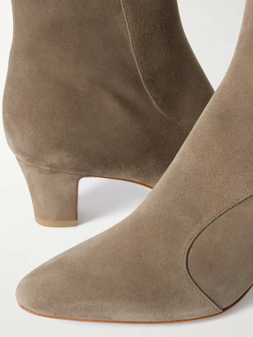 Manolo Blahnik Myconia 50 Suede Ankle Boots - Light | Thumbnail 4 Manolo Blahnik Myconia 50 Suede Ankle Boots - Light | Thumbnail 4