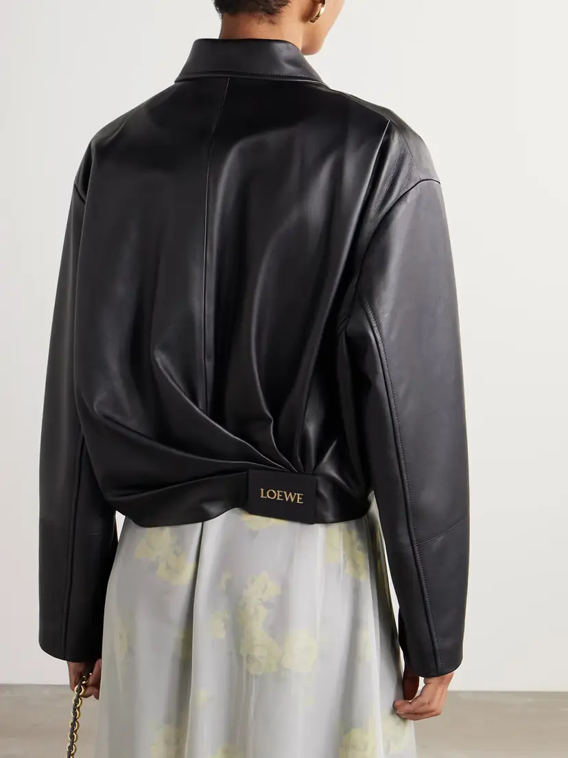 Loewe Gathered Leather Jacket | Thumbnail 4