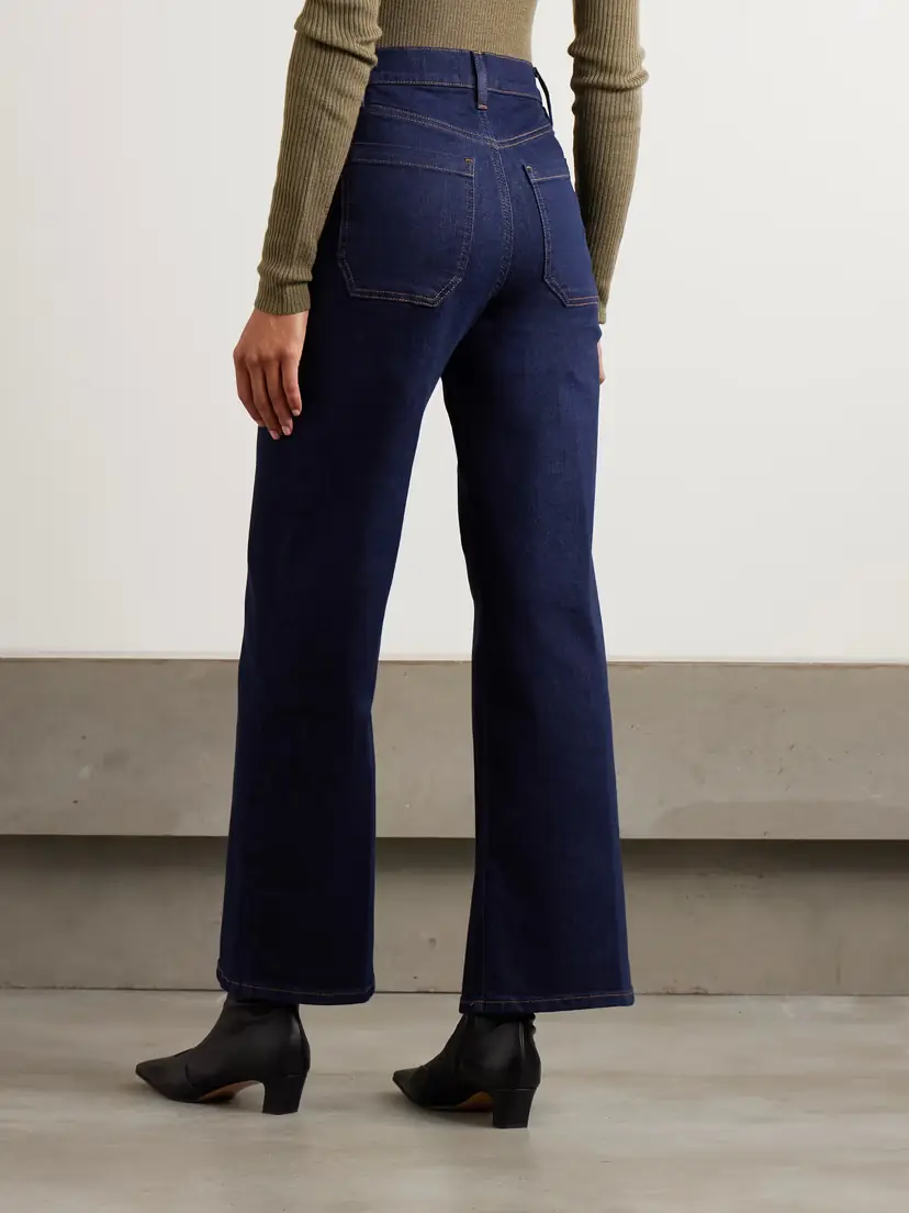 Frame Le Slim Palazzo Modernist Pocket High-rise Wide-leg Jeans - Dark denim | Thumbnail 4 Frame Le Slim Palazzo Modernist Pocket High-rise Wide-leg Jeans - Dark denim | Thumbnail 4